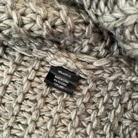 Wishlist Green Chunky Open Cable Knit Dolman Sleeve Cardigan Sweater Size M/L - Picture 10 of 11